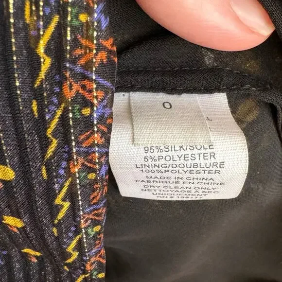 Ulla Johnson Nyssa Sleeveless Floral Silk Dress in Noir Size 0 - Picture 11 of 15